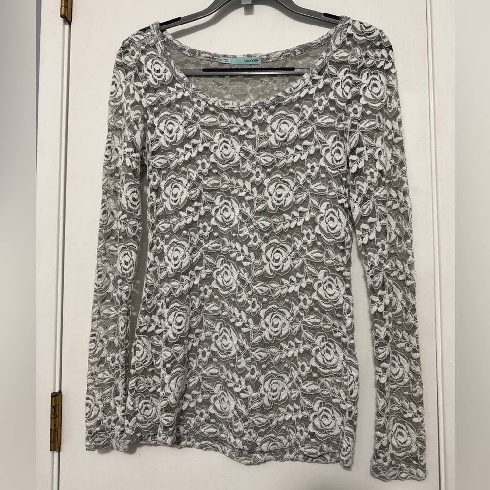 Maurices Floral lace top